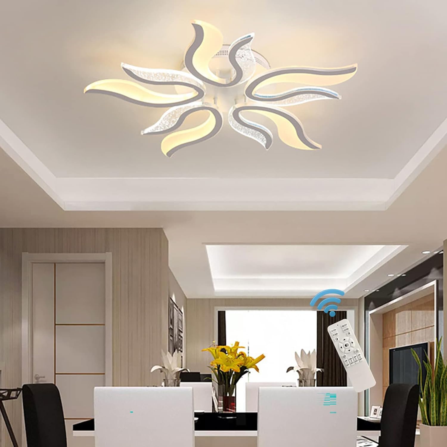 Modern Dimmable LED Ceiling Light – 36W Flush Mount for Home Interiors