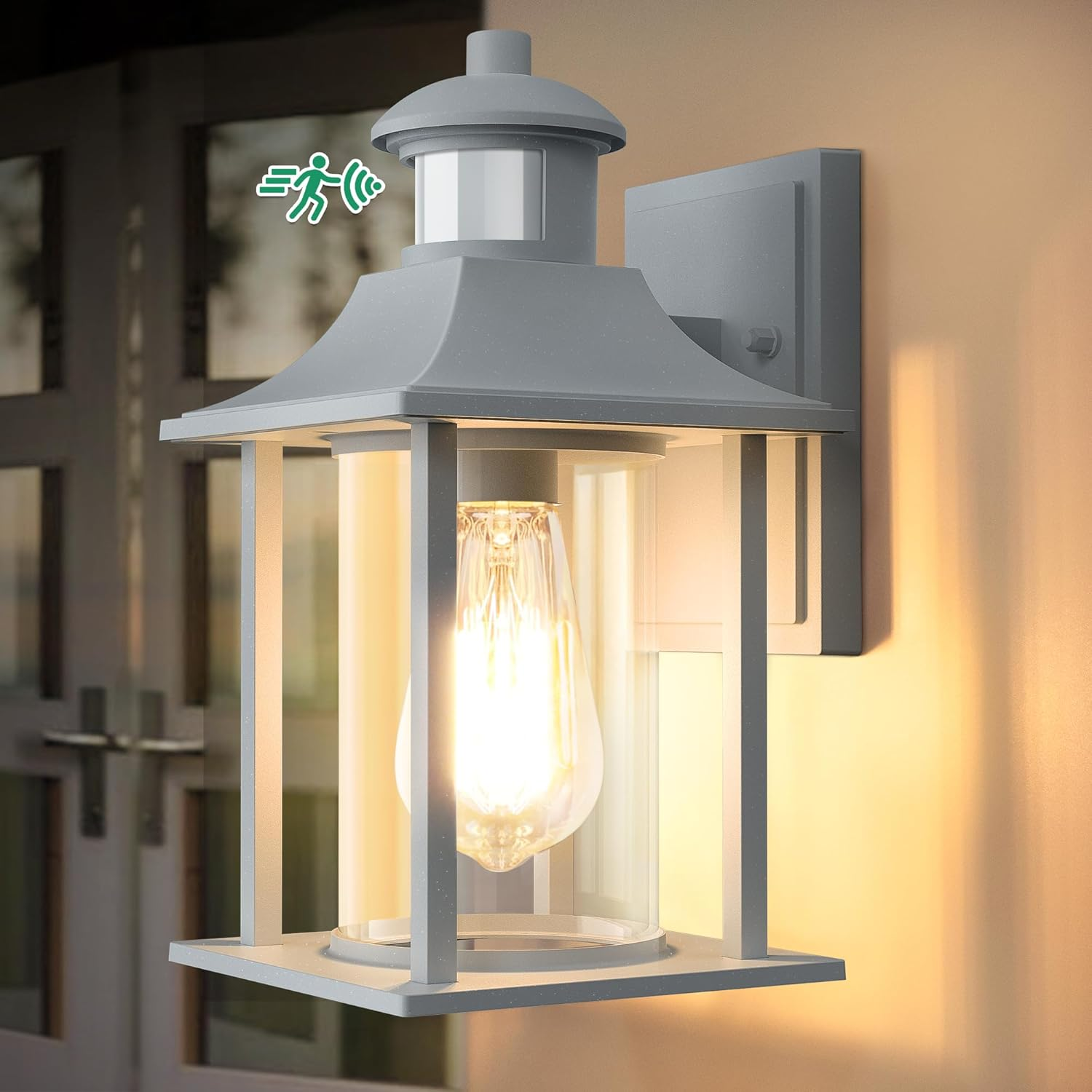Outdoor Motion Sensor Glass Lamp