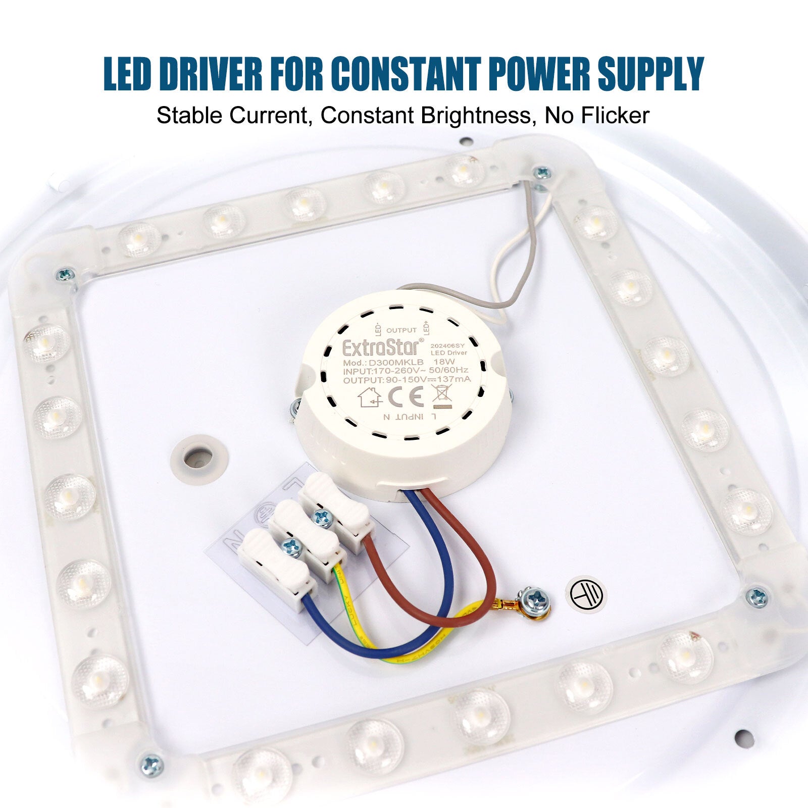 Modern Round LED Ceiling Light – 12W/18W, Cool White
