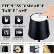Rechargeable Cordless LED Table Lamp – Dimmable Touch Control Night Light, Portable for Home & Outdoor Use