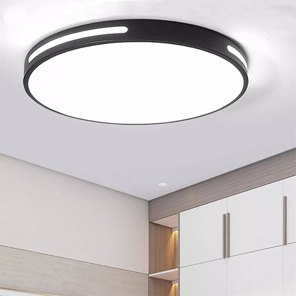 27W Modern Ceiling Light LED, 40cm Black LED Dimmable Ceiling Lights Fixtures with Switch Control, Square Flush Mount Ceiling Lamp for Living Room