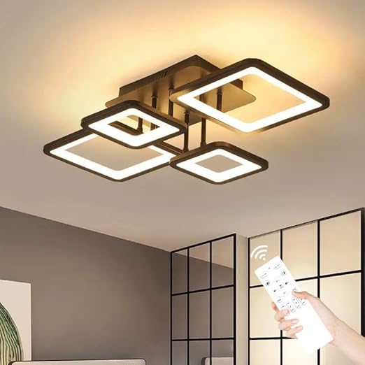 Modern 54W Dimmable LED Ceiling Light with Remote