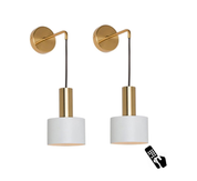 Set of 2 Wall Sconces with Remote
