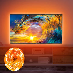 LED TV Backlight - 2.5M USB RGB Strip Lights with Remote & Music Sync for 40-60 Inch TVs