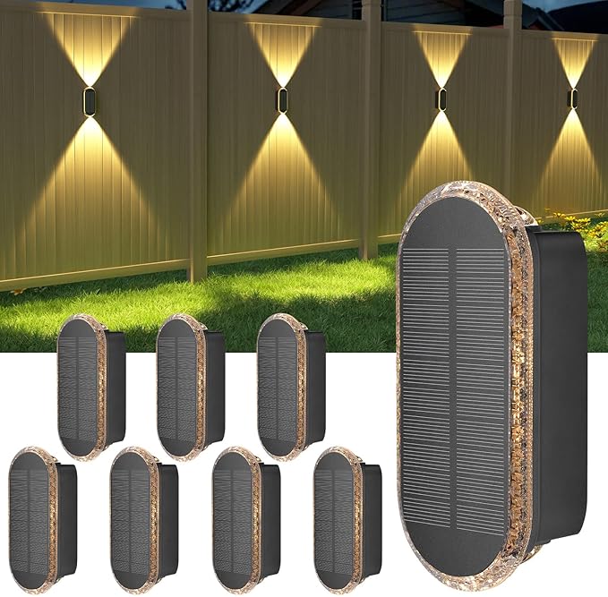 Solar Fence Lights – 4 Pack, 3 Color Options