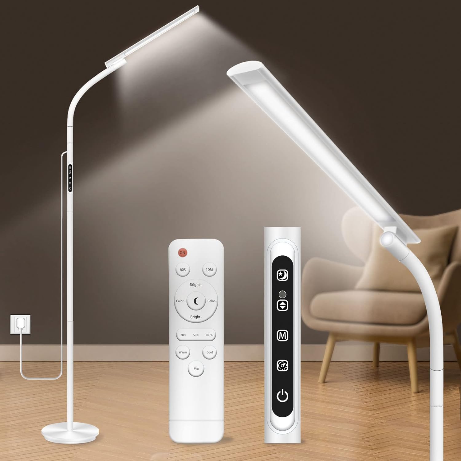 SAD Light Therapy Lamp – 10,000 Lux UV-Free Light for Mood & Energy Boost