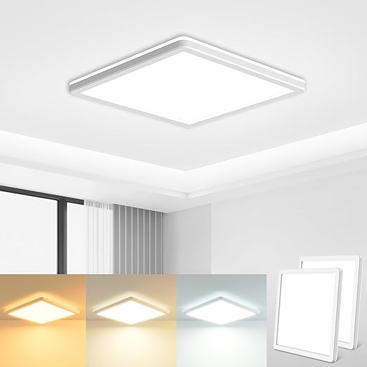 22CM LED Ceiling Light, 18W, 3 CCT Waterproof Flush Mount