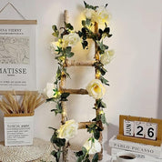 Rosybrown LED Flower Garland Lights – Battery Operated
