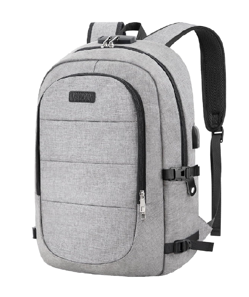Anti-Theft Laptop Backpack – 17.3" Water-Resistant Business Travel Bag with USB Port
