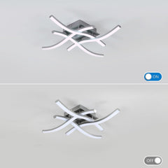 LED Ceiling Light 36W, Stylish Curved Design with 4 LED Boards, Cool White 6500K – Modern Ceiling Lamp for Living Room, Bedroom, Kitchen