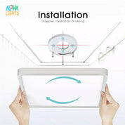 18W 12 Inch LED Ceiling Light, 3240LM IP54 Waterproof Square Flush Mount Ceiling Lamp, 6500K Cool White for Bathroom, Kitchen & Bedroom