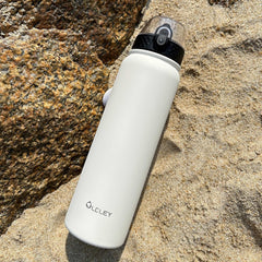 1L Stainless Steel Water Bottle – Vacuum Insulated, Leakproof Flask with Straw