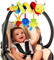 YELUFT Spiral Pram Toy – Plush Rattle & Hanging Sensory Activity for Babies 0–12M