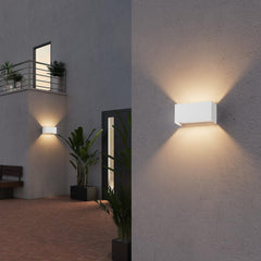 Adjustable beam wall light for hallway

