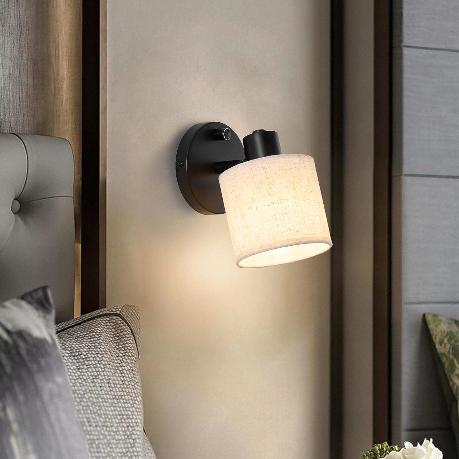 Adjustable bedside wall light

