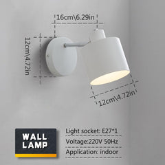 Adjustable industrial wall lights set

