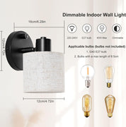 Bedroom wall light with adjustable head

