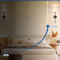 Bedroom wireless wall lighting solution

