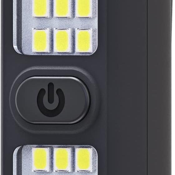 Black LED light with multiple small lights on a dark background