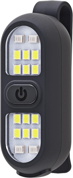 Black LED light with multiple small lights on a dark background