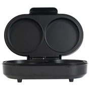 Black double crepe maker on a white background
