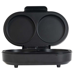 Black double crepe maker on a white background