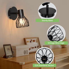 Black wall lamps for living room


