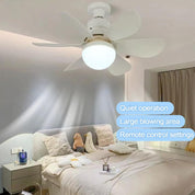Ceiling fan bulb with blades

