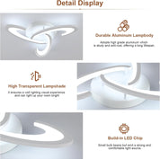 Ceiling light fixture with features highlighted on a white background