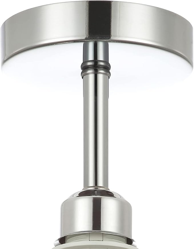 Chrome ceiling light fixture on a white background
