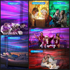 Collage of scenes with different lighting modes and activities.