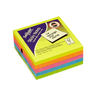 Neon Sticky Notes Cube – 450 Sheets 76x76mm, Bright Assorted Colours