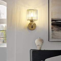 Crystal lighting fixture gold tone

