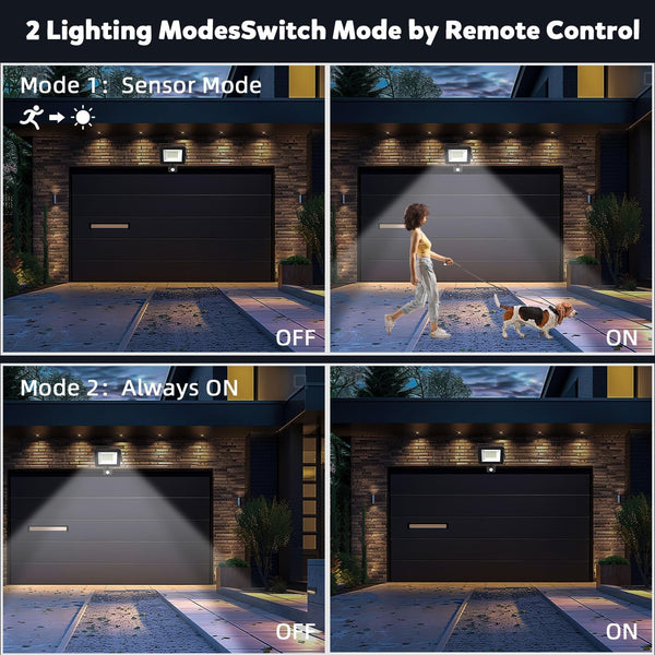 30W LED Security Light with PIR Motion Sensor & Remote, 2750 Lumen Flo ...