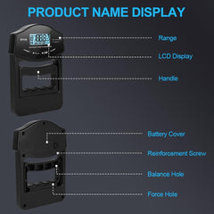 Diagram of a digital device with labeled parts on a dark background