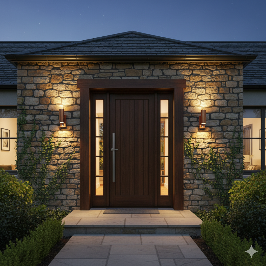 Modern LED Wall Sconce Up & Down Outdoor GU10 Wall Light With PIR Motion Sensor