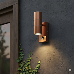 Modern LED Wall Sconce Up & Down Outdoor GU10 Wall Light With PIR Motion Sensor