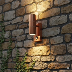 Modern LED Wall Sconce Up & Down Outdoor GU10 Wall Light With PIR Motion Sensor