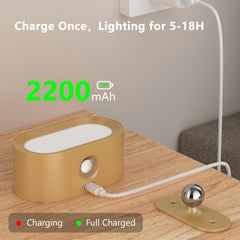 Gold rechargeable sconce for bedroom

