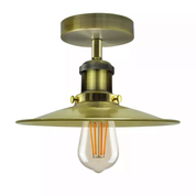 Retro Vintage Industrial Flush Mount Ceiling Light – Warm E27 Lamp Fitting