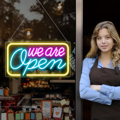 LED Neon We Are Open Sign 16.5