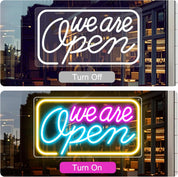 LED Neon We Are Open Sign 16.5"x9" – Bright USB Powered Open Sign with ON/OFF Switch for Business, Stores, Bars, Restaurants