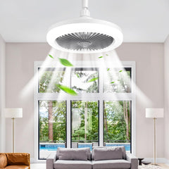 LED ceiling fan with light and remote