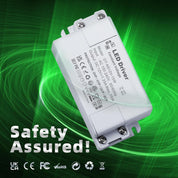 LED driver with safety assurances on a green background