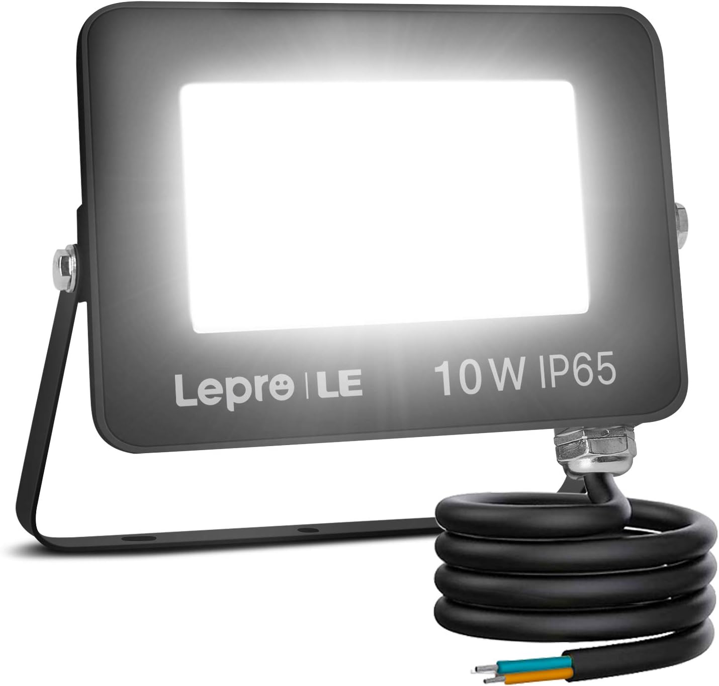 LED flood light with 'Lepre' branding on a white background
