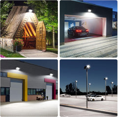 LED flood light with waterproof, heat resistance, and frost resistance features in various outdoor settings.