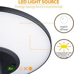 LED light source with features highlighted on a white background