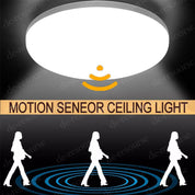 Round 48W LED Ceiling Light Panel with PIR Motion Sensor – Ultra Slim, Waterproof, Modern Design