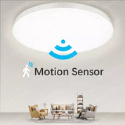 Round 48W LED Ceiling Light Panel with PIR Motion Sensor – Ultra Slim, Waterproof, Modern Design