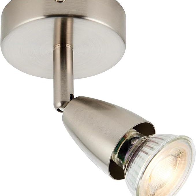 Metallic ceiling light fixture on a white background